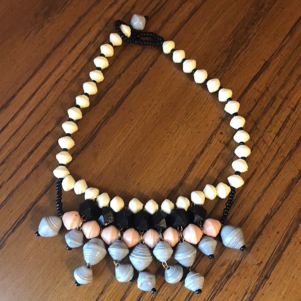 Noonday Paper Bead Bib necklace